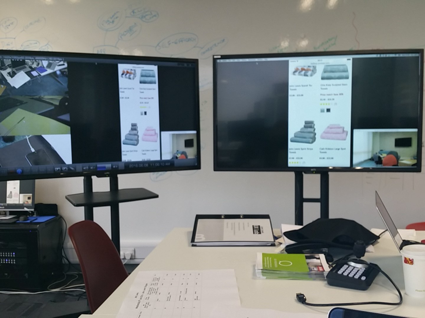 Image of a usabiity testing session